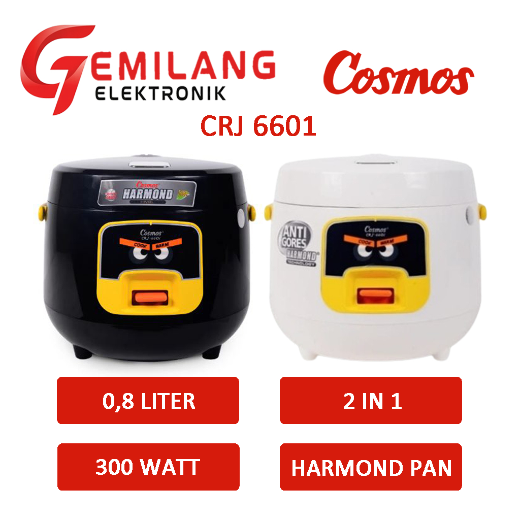 MAGIC COM / RICE COOKER / PENANAK NASI COSMOS CRJ 6601 0,8 LITER 2IN1 HARMOND PAN