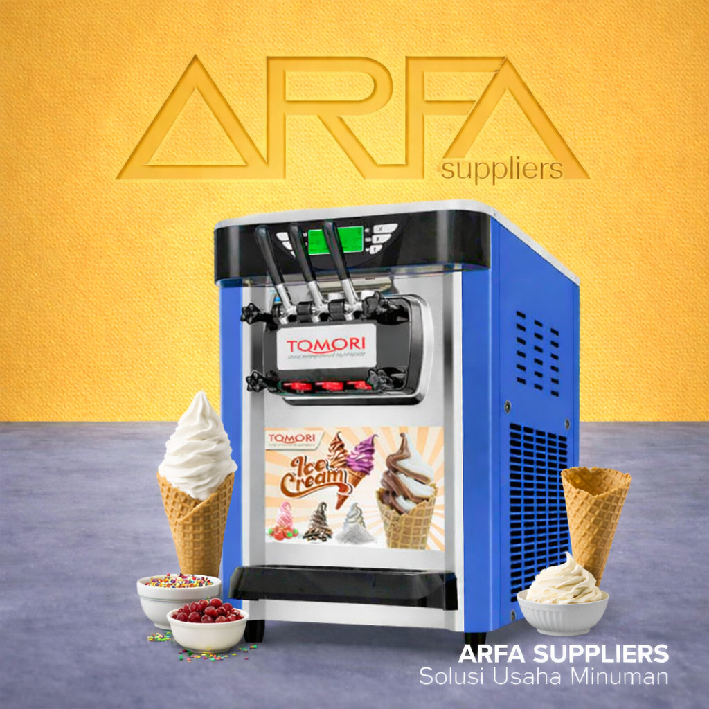 Mesin Pembuat Es Krim Soft / Soft Ice Cream Machine Tomori TIM-318GSC
