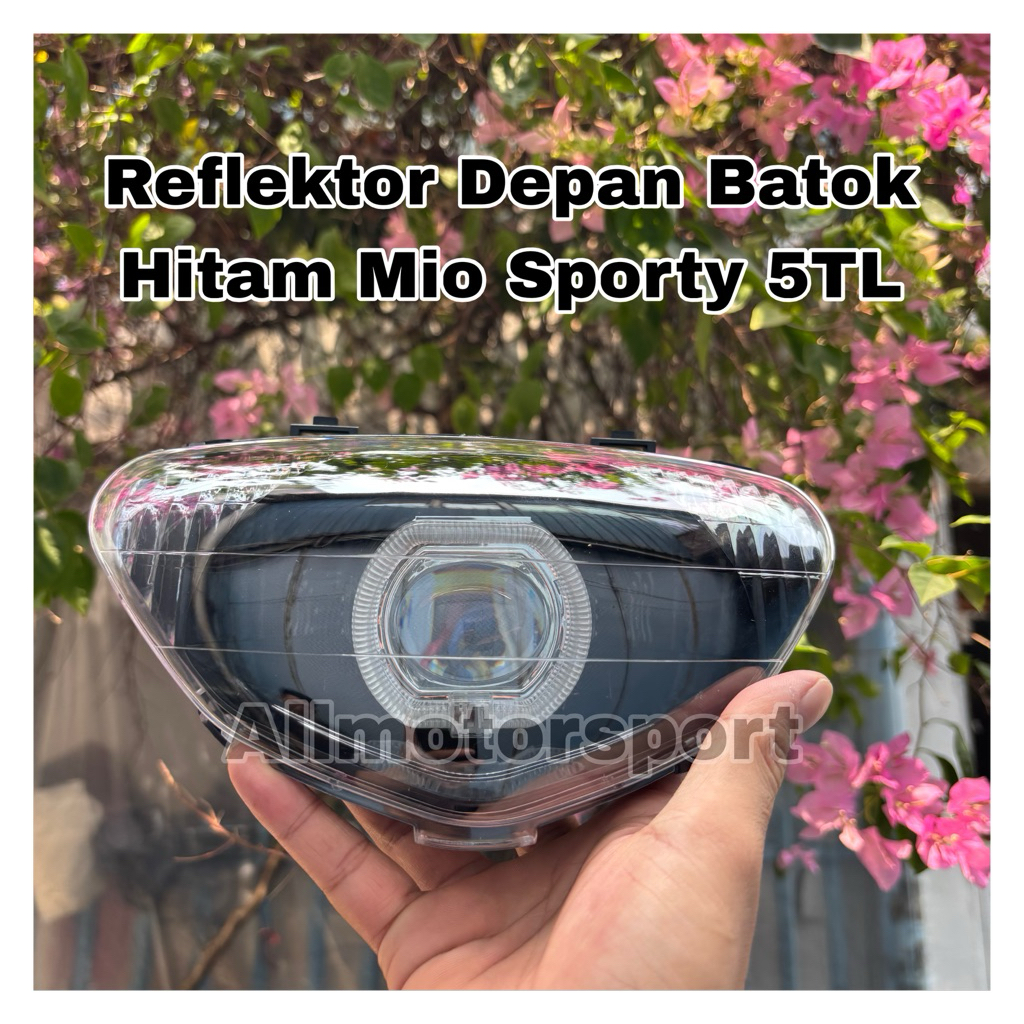 Reflektor Mio Sporty Headlamp Lampu Depan Motor Mio Sporty Full Set Custom Biled Batok Hitam/Housing