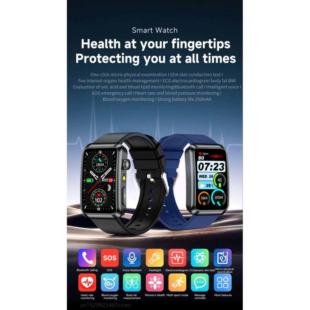 Smartwatch ECG+PPG TK77 plus senter