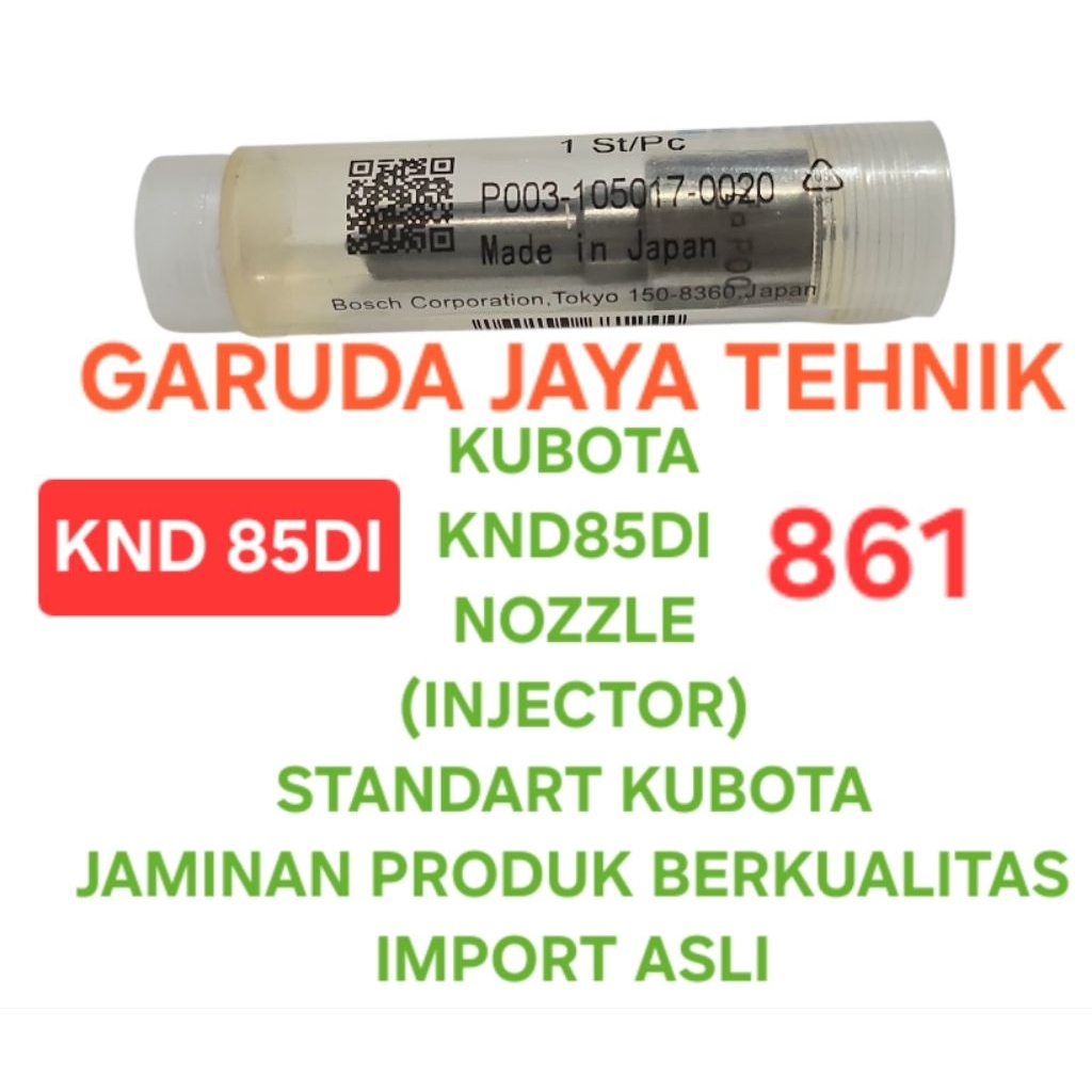 Nozzel nosel kubota KND85DI KND 85DI jaminan produk berkualitas import asli (861)