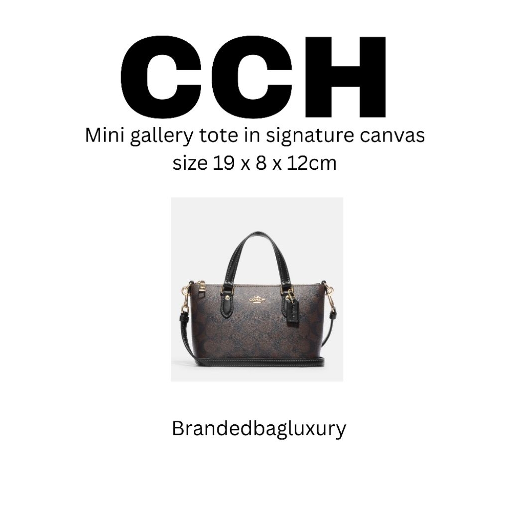 mini gallery tote in signature canvas