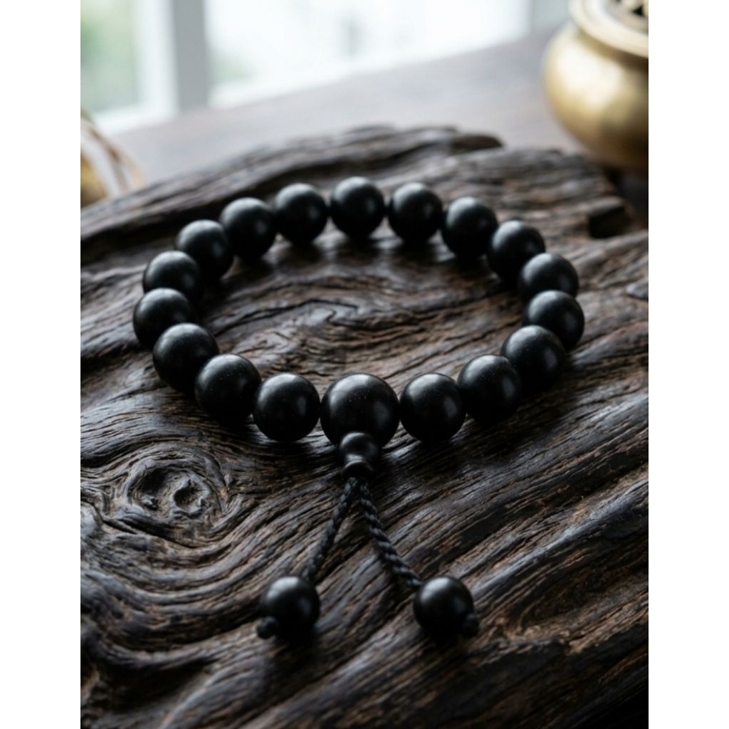 gelang galih kelor hitam asli 12mm tali tarik gelang galih kelor original