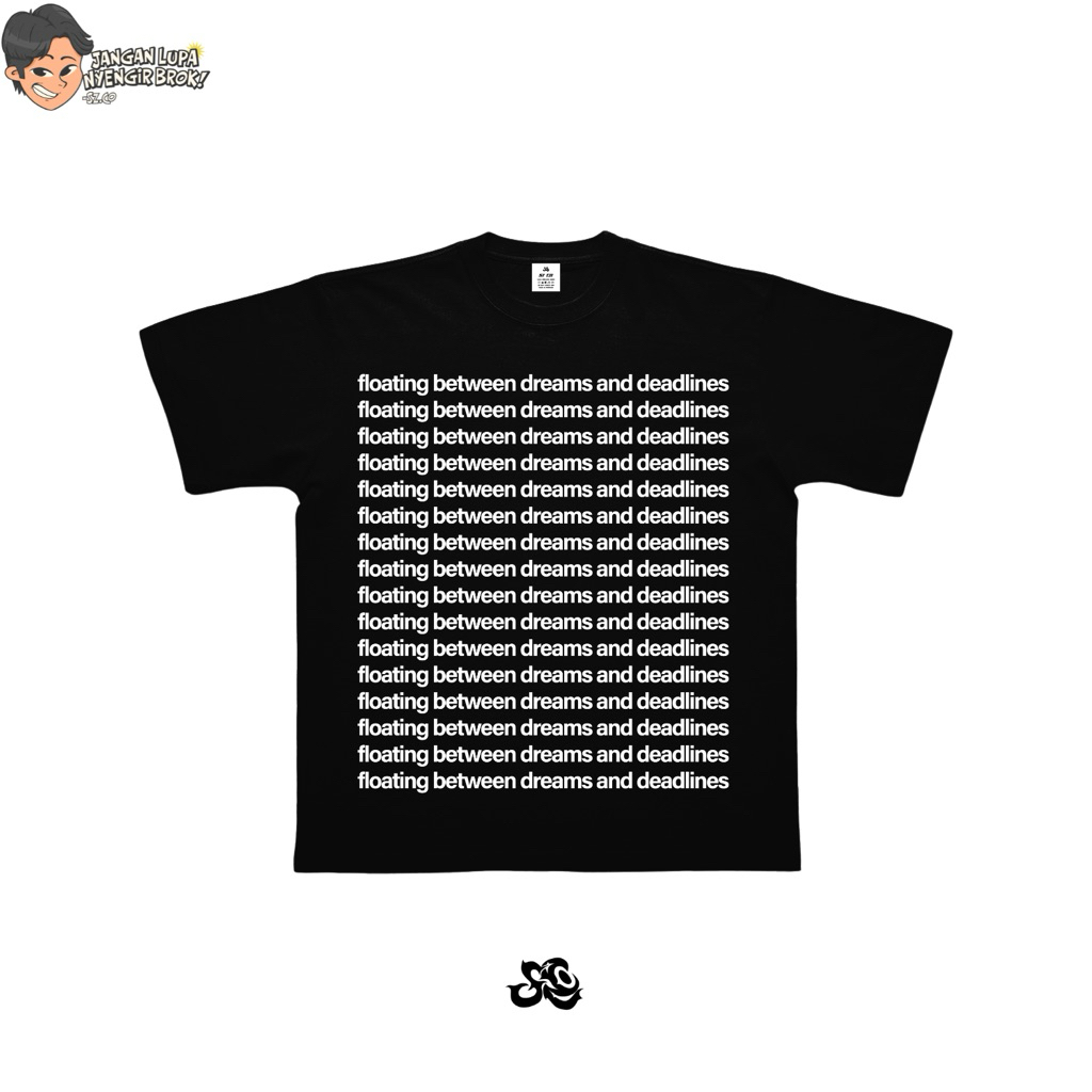 Deadline Daze Deadline Daze Boxy T Shirt Fit Oversized Cotton Combed 24s