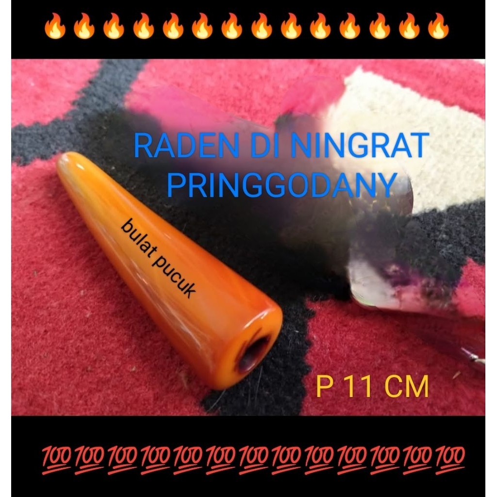pipa srigading bulet pucuk gemoy berserat gading premium P 11 CM