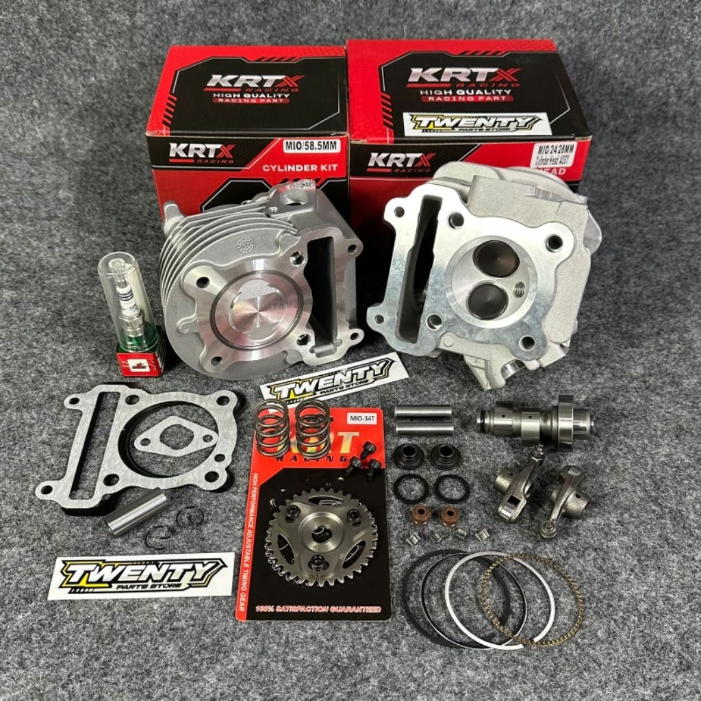 PAKETAN BORE UP KRT RACING V1 MIO SPORTY/SMILE SOUL KARBU FINO KARBU NOUVO SET BLOK SEHER AH1 54,5 5