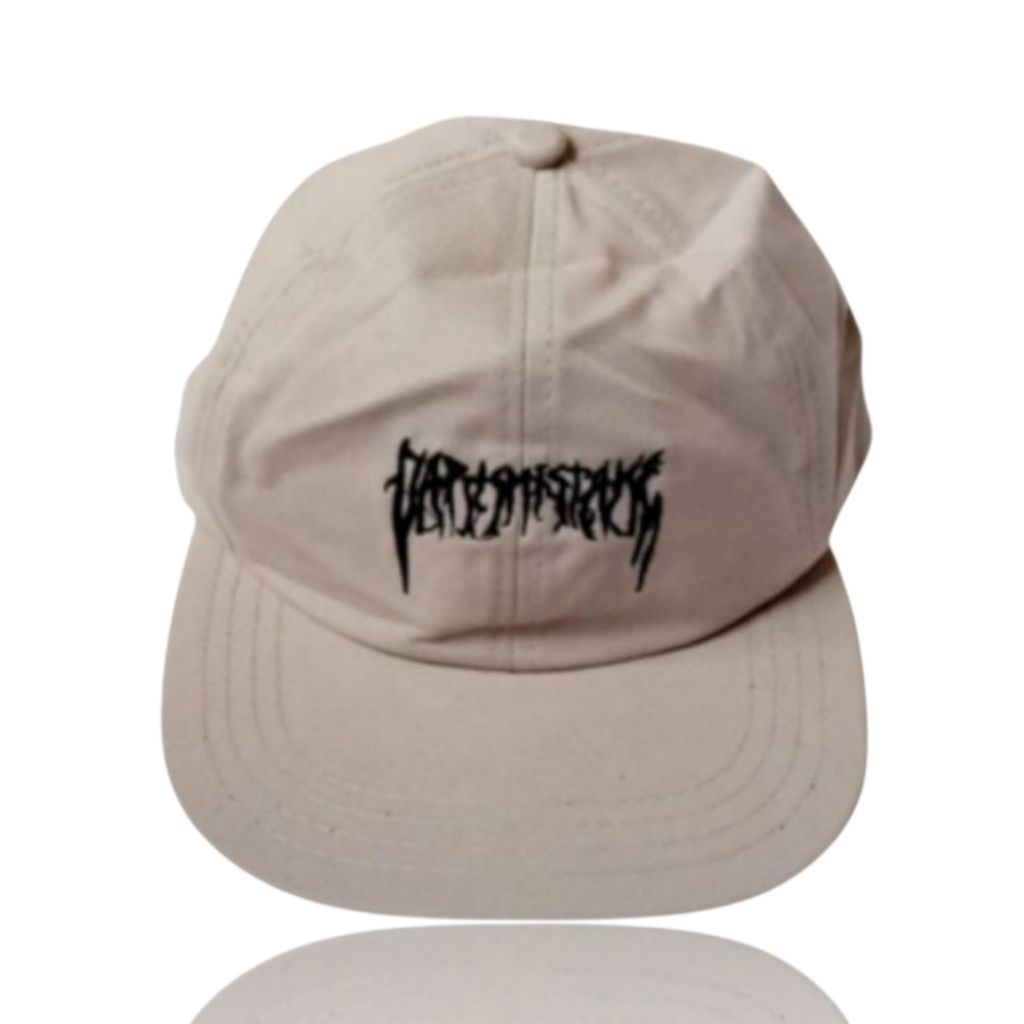 Topi 6 Panel Distro Motif CREAM Bordir