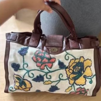 Preloved Fosil vintage bag Weekender floral
