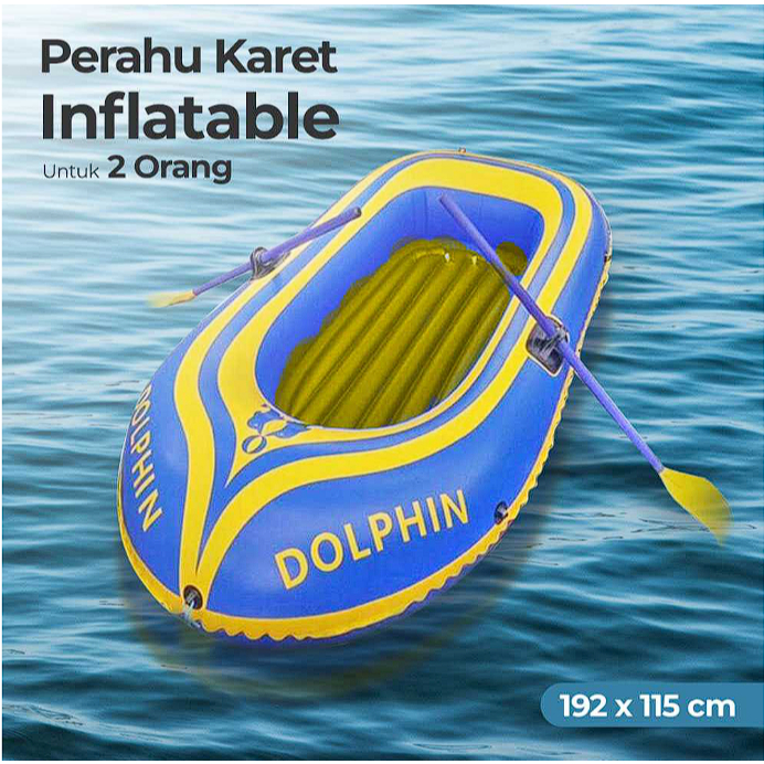 Perahu Karet Mancing 2 Orang Maksimal 150Kg Include Dayung