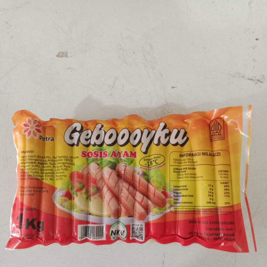 SOSIS GEBOOOYKU SOSIS AYAM 1KG