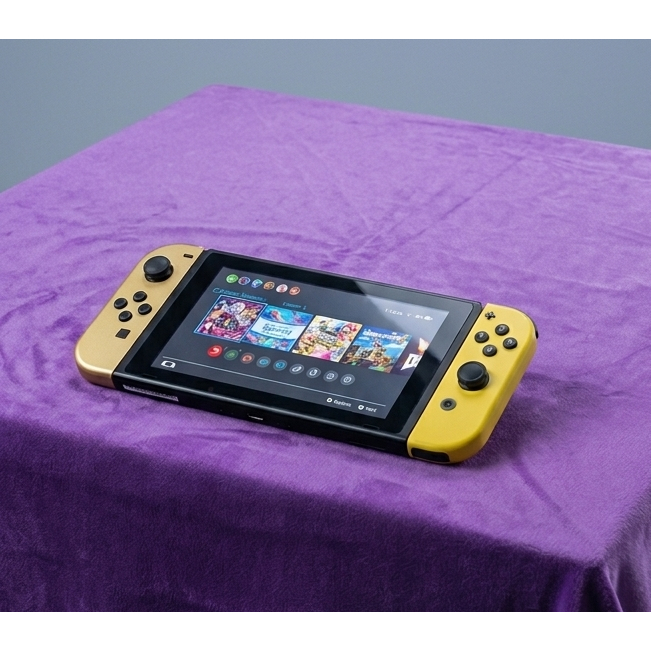 Nintendo Switch OFW V1 Konsol Game Portabel Layar Sentuh Dengan Joy-Con Kuning Dan Hitam ( Second )