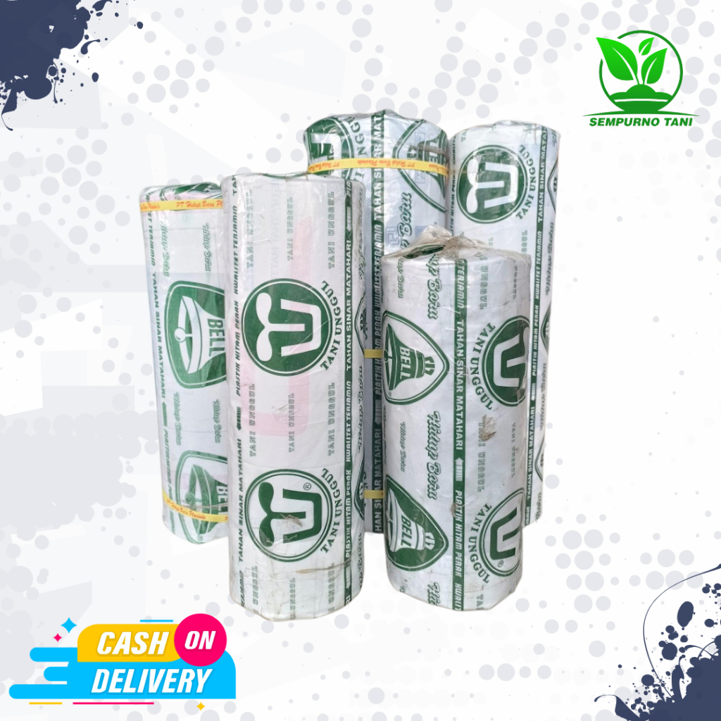 Mulsa BELL 1 Roll 18Kg - lebar 120cm - Plastik Mulsa Hitam Perak Mulsa Silver Plastik Pertanian