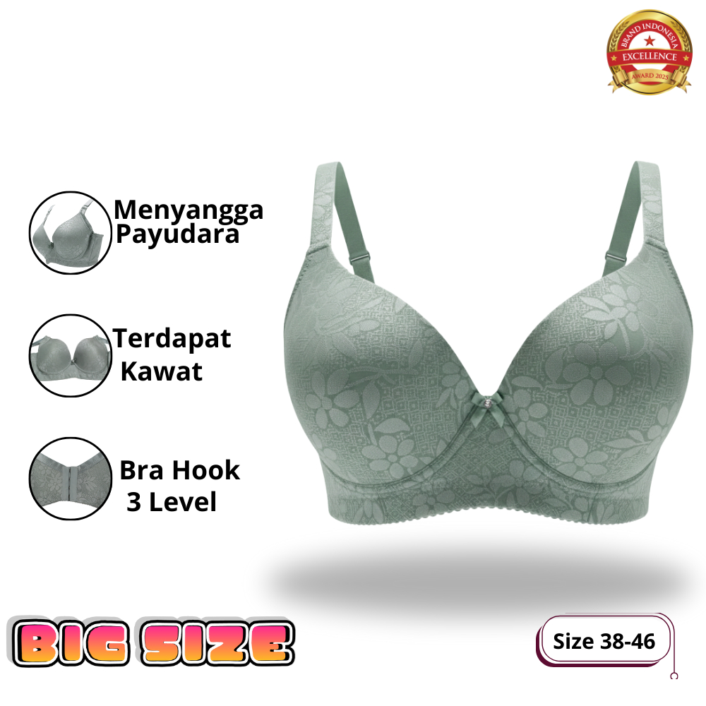 Bra Wanita Dengan Kawat Ukuran Big Size Cup D Ukuran 38-46 | BH SC PB1922
