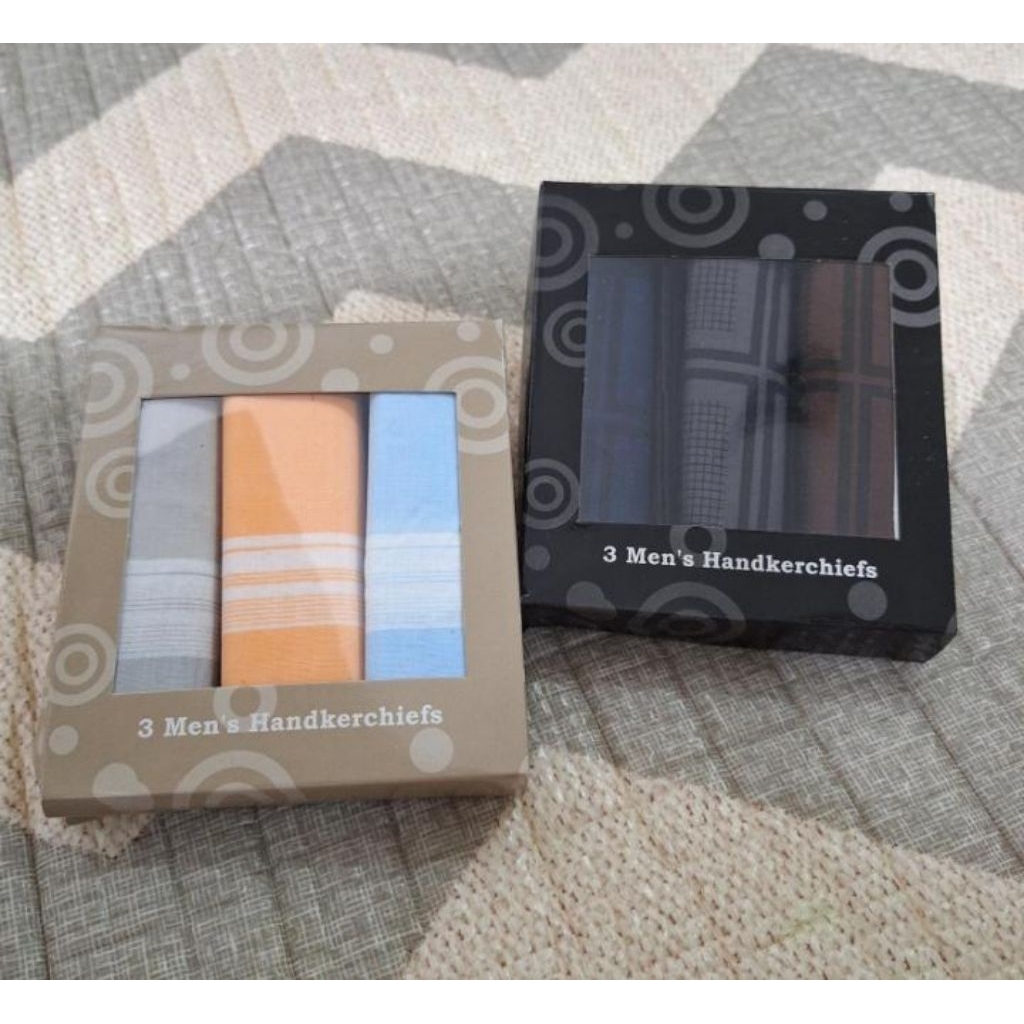 Sapu Tangan Pria Katun Premium - 100% Katun, Nyaman, 43x43 cm