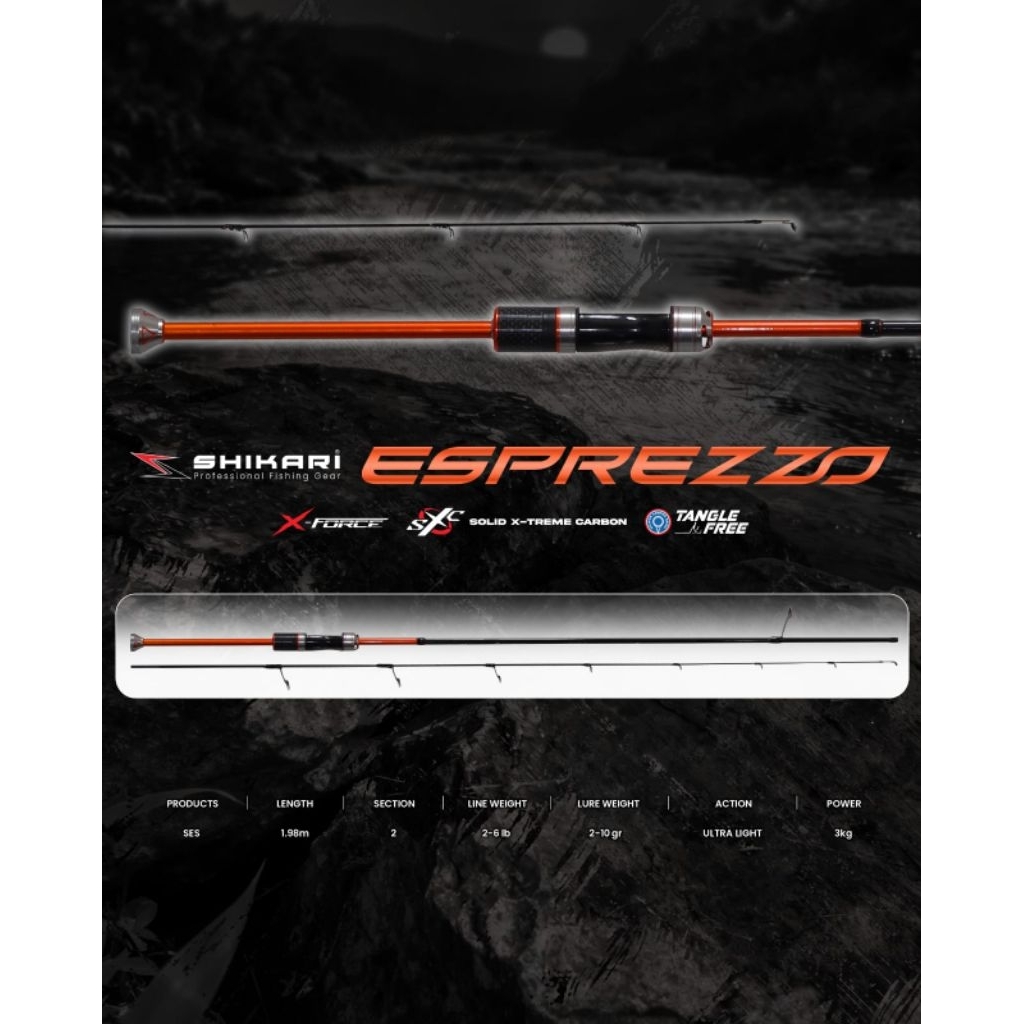joran shikari esprezzo ultralight ul solid carbon pilihan 662 solid carbon
