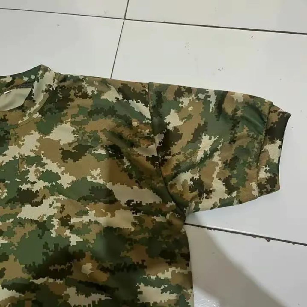 Kaos Pdl Prima Loreng TNI AD Original Bahan Adem