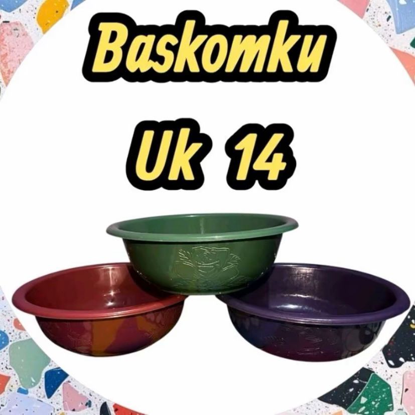 1 Lusin Baskom Plastik UK 14 Baskom Hajatan Murah Baskom Plastik Serbaguna