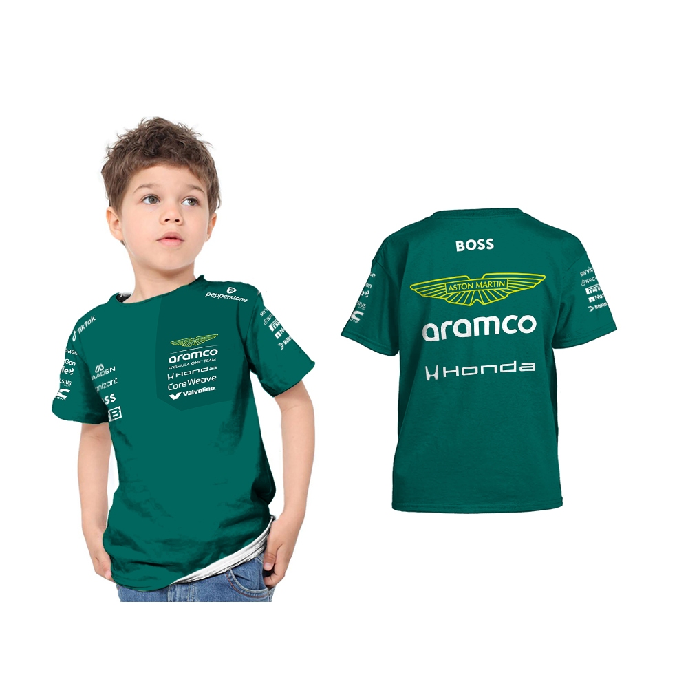 301KIDS - Baju Anak Kaos Jersey F1 2026 - ASTON MARTIN Full Printing Custom