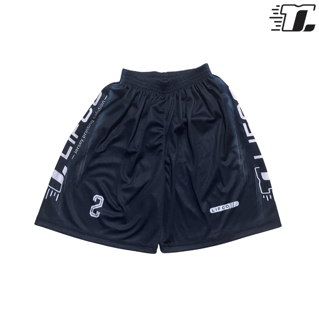 Celana Voli Pria Original Lifco Crofle Series | Fullprint Celana Sport Cowok Bahan Crofle PPOP Black