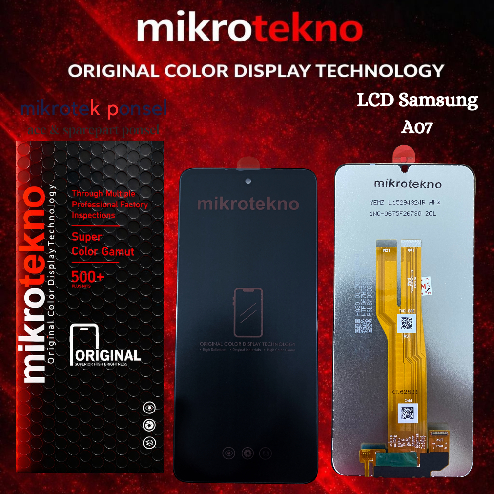 LCD SAMSUNG A07 MIKROTEKNO FULLSET LCD TOUCHSCREEN ORIGINAL