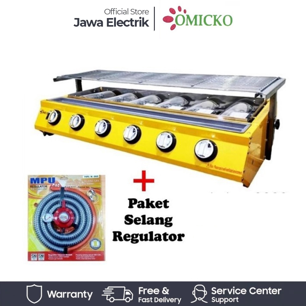 KOMPOR PANGGANGAN SOSIS/PANGGANGAN BBQ OMICKO 6 Tungku - 6 TUNGKU SAJA