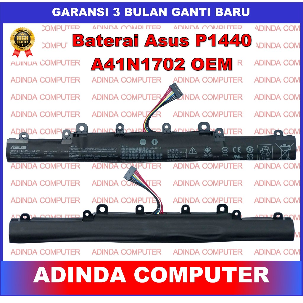 Baterai Asus Pro P1440 P1440F P1440FA P1440UA PX434 A41N1702 A41IJ5H