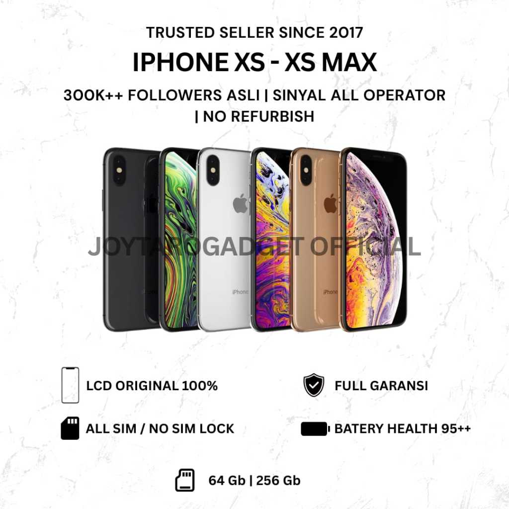 iPhone XS / XS MAX 64gb 256gb Lcd Original 100% | No Minus | Fullset | No Refurbish
