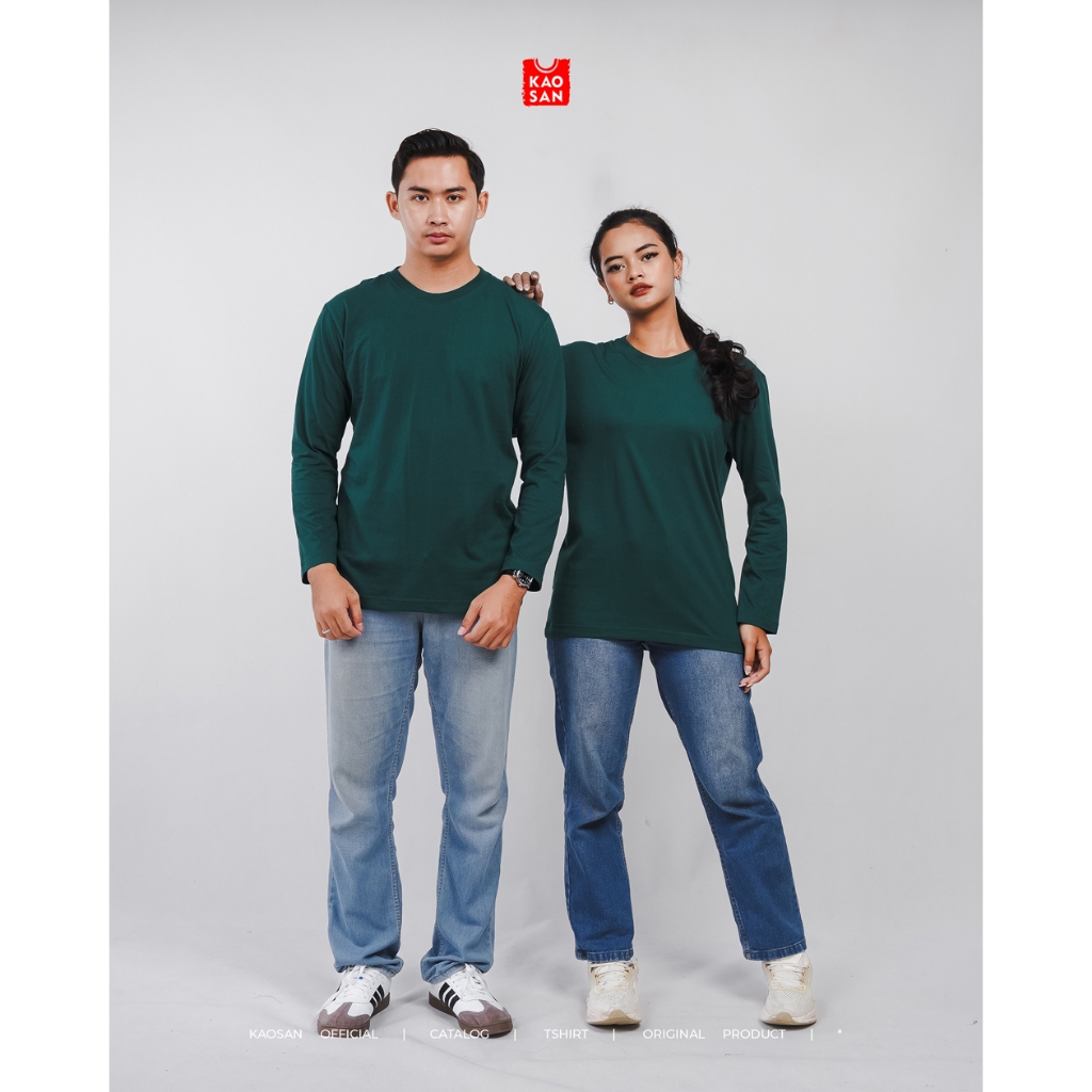 KAOS POLOS HIJAU BOTOL - KAOS POLOS PRIA DAN WANITA - KAOSAN OFFICIAL