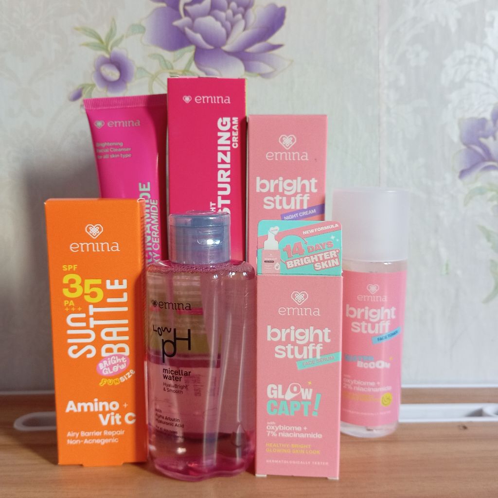 PROMO Paket Emina Lengkap Bright Stuff isi 7 pcs Original 100% Paket Skincare Emina Ori