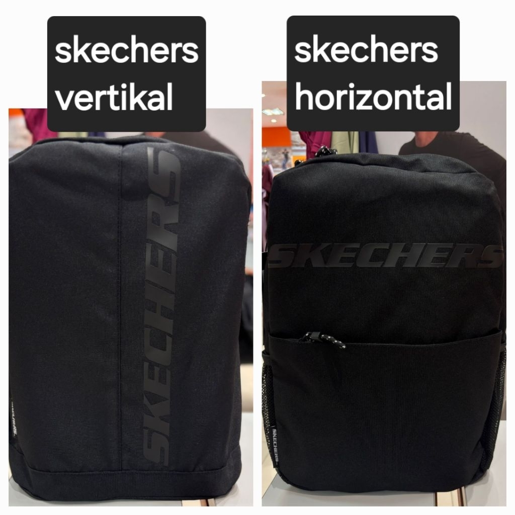 NEW ARRIVAL  Skechers Backpack Original - Hitam - Tas Ransel Pria