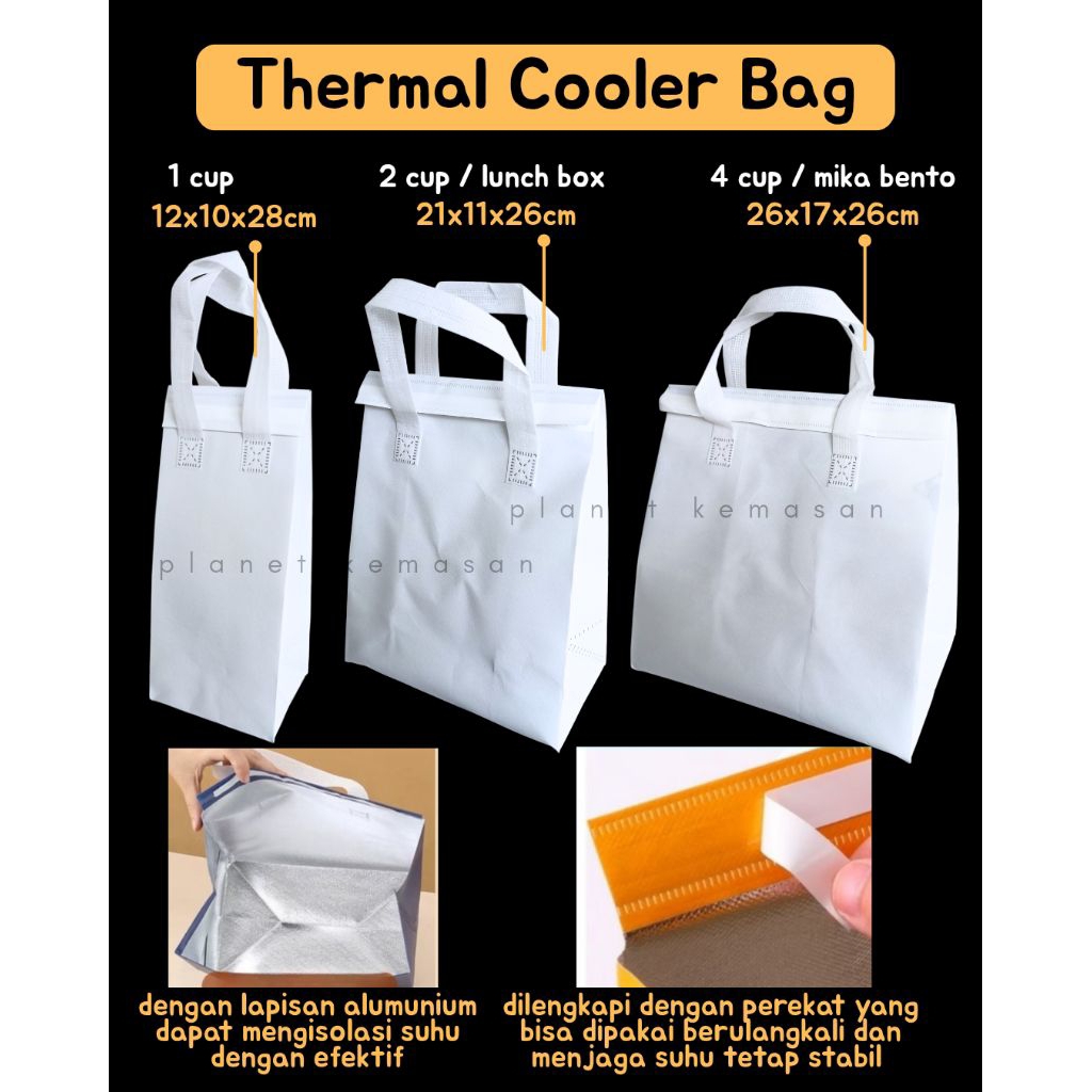Tas Thermal Cooler Bag / Cooler Bag Alumunium / Thermal Cooler Bag Hampers / Tas Bekal Alumunium