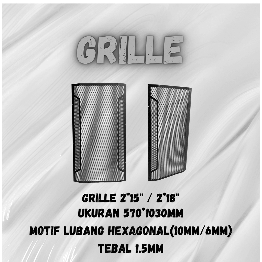 STX - GRILLE : Grille atau Ram Speaker 2x15 Inch atau 2x18 Inch 57100