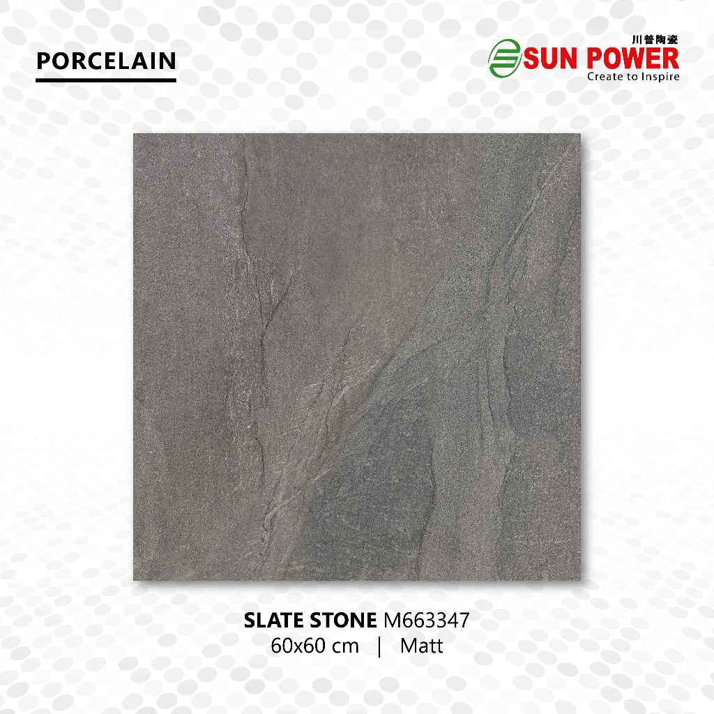 SUN POWER Slate Series 60x60 | 120x60 Matt - Granit Tiles Lantai & Dinding Sun Power Ceramics