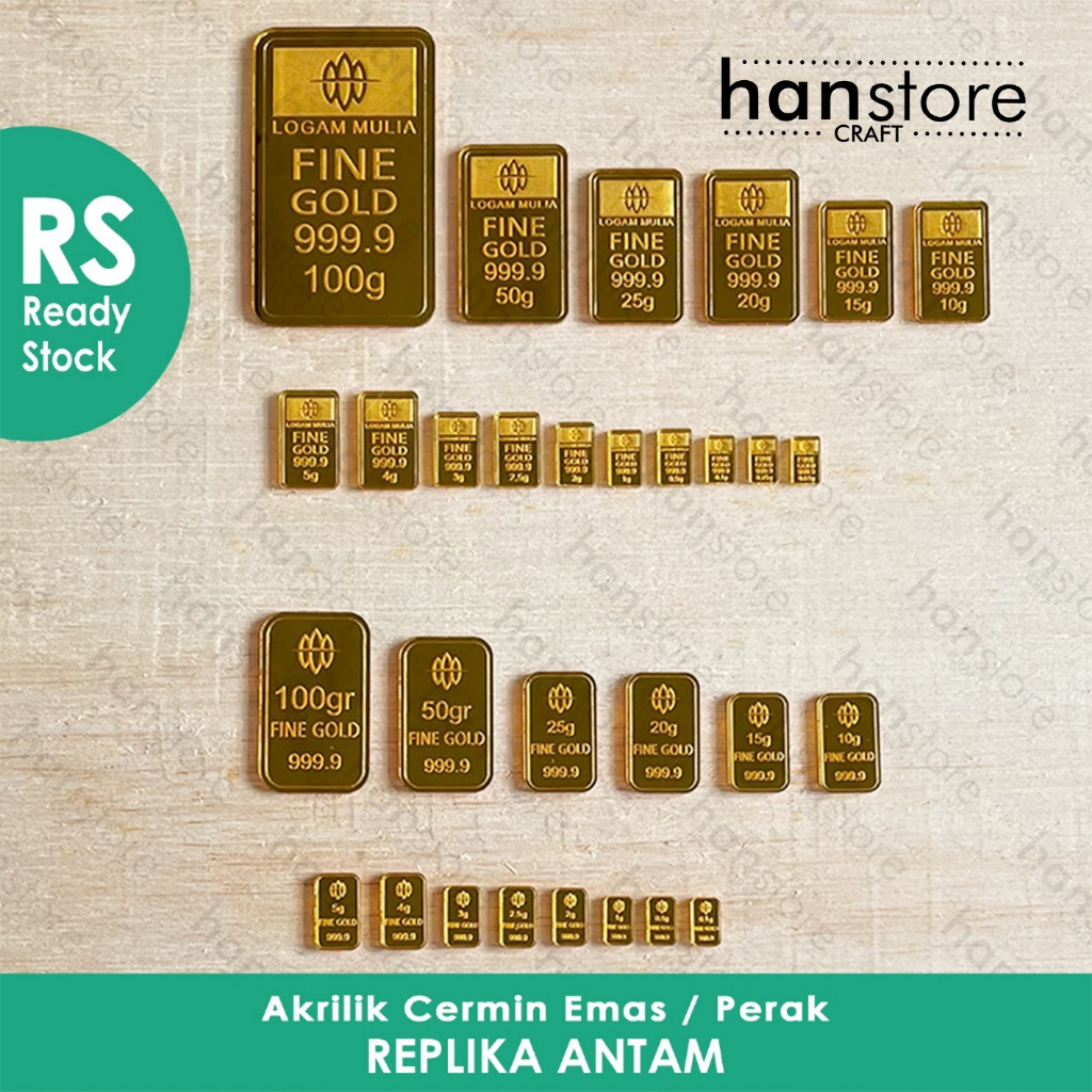 RS Replika ANTAM EmasKITA Logam Mulia Emas 50 gr - 100 gr untuk Mahar / Dekorasi Antam EmasKITA Klas