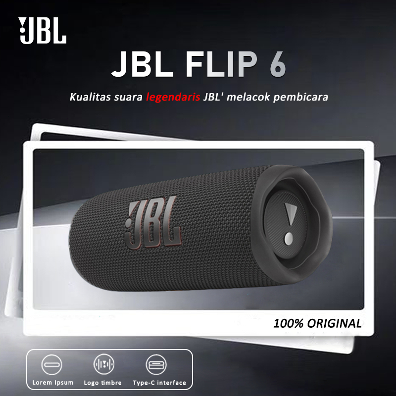 JBL Flip 6 100% Original Bluetooth Speker Powerful Sound And Deep Bass IP67 Tahan Air Dan Tahan Debu