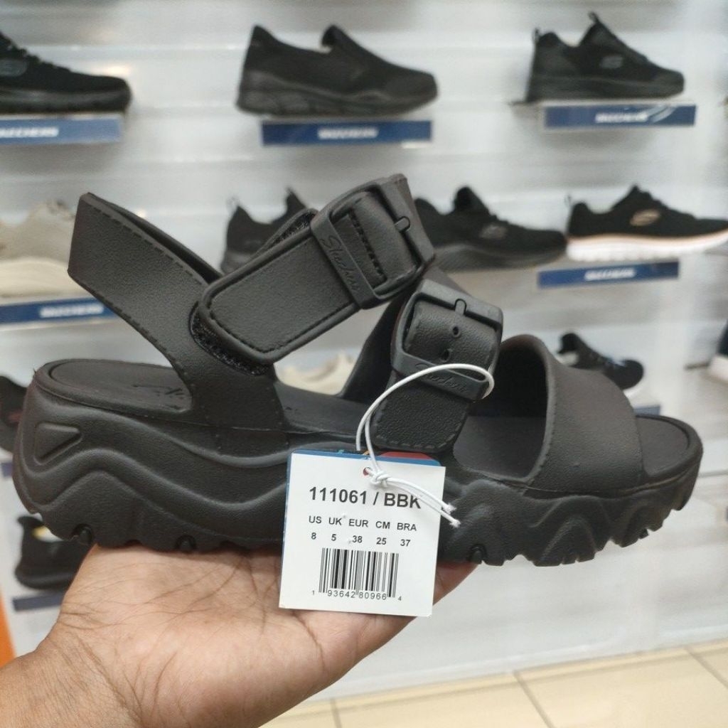 SKECHERS SANDAL WANITA ORIGINAL _FULL BLACK
