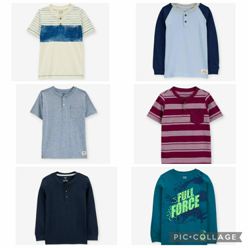 Carters kaos anak laki 4 8 12 14 tahun baju remaja branded sisa export ekspor