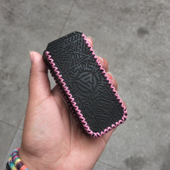 Cover Case S101 San Aztec Sintetis Hitam Bng Pink Leather