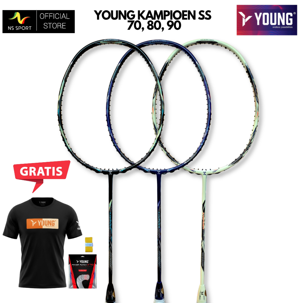 Raket Badminton Young Kampioen SS 90, SS 80, SS 70, Kevin Sanjaya Series