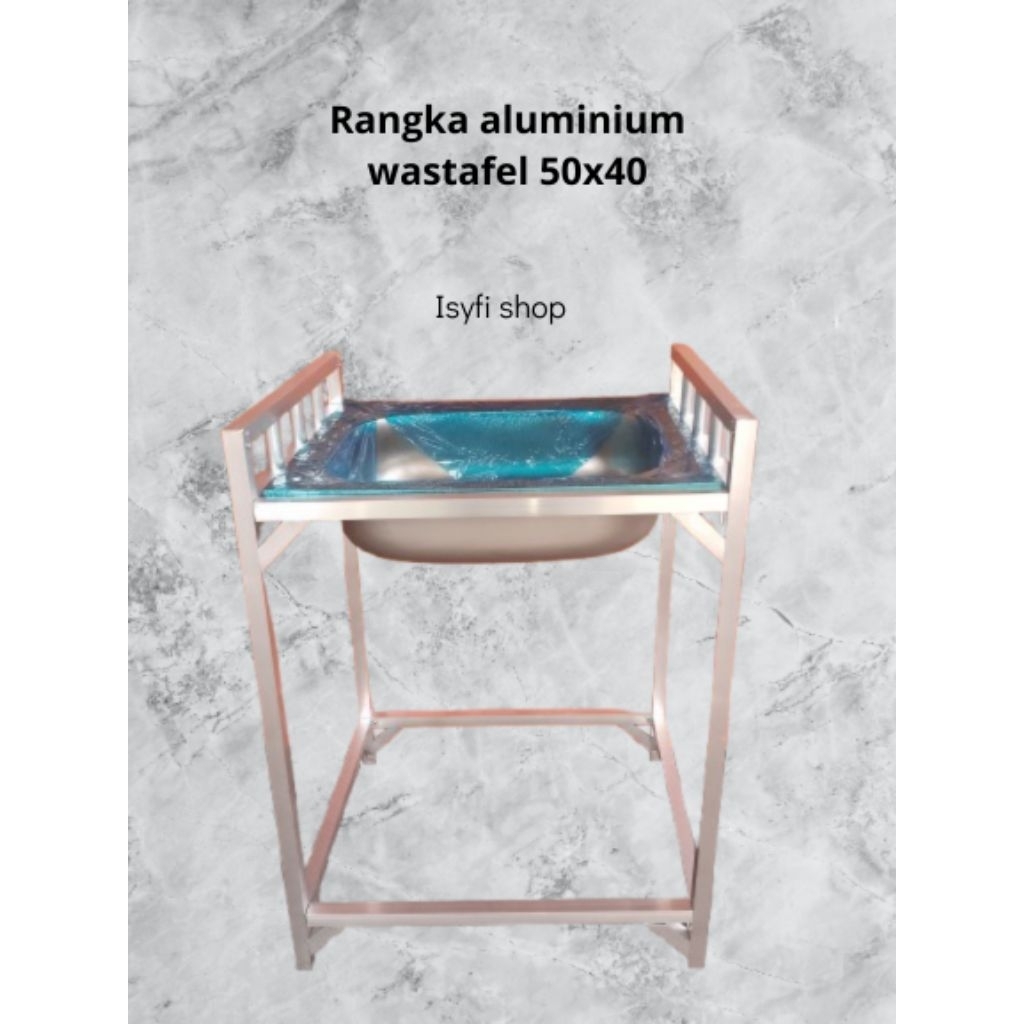 Rangka wastafel saja - meja bak cuci piring wastafel 50x40