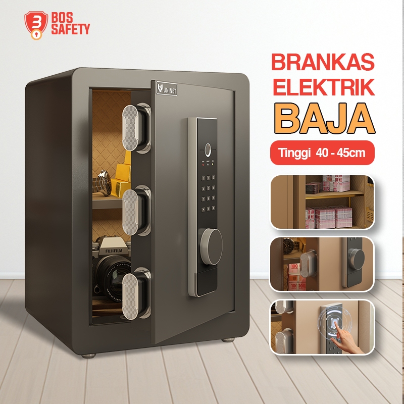 Brankas Digital Baja Brankas Uang dan Emas Brangkas 40-80cm Elektrik Pin+Finger Safety Box Deposit