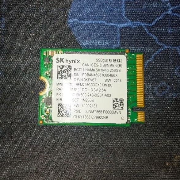 SSD Nvme SK Hynix 256gb 100%