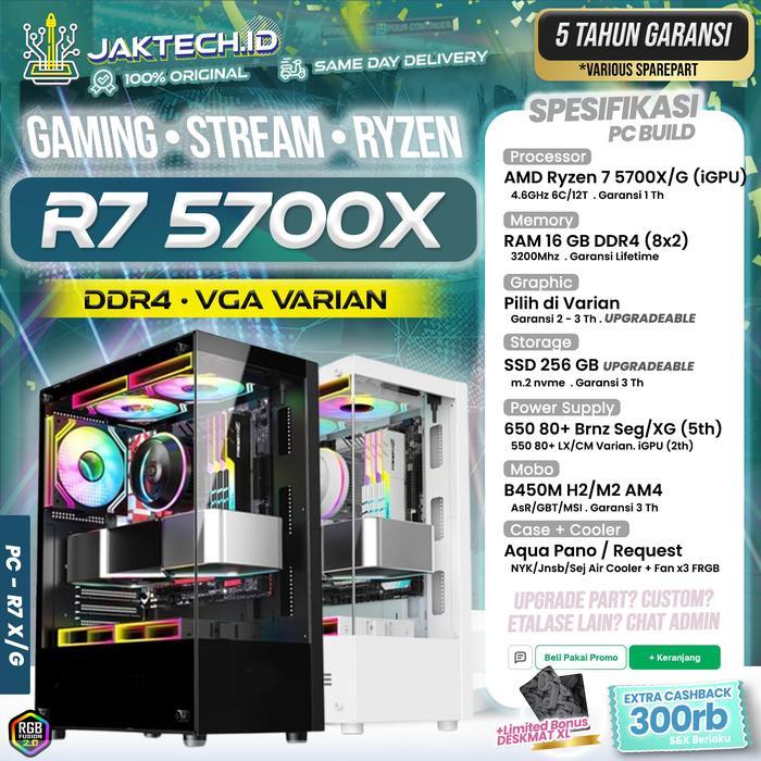 PC Gaming Ryzen 7 5700X |  RTX 5060 5050 3050 3060 RX 6600 RX 580 | Rakitan Design Editing Rendering