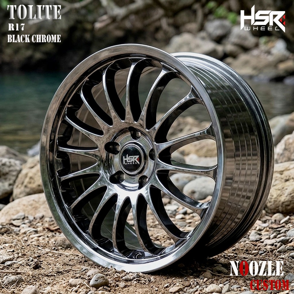 Velg Black Chrome Ring 17 Pelek Jari Jari R17 Innova Xpander Rush Civic Velg Mobil HSR Ring 17 Terba