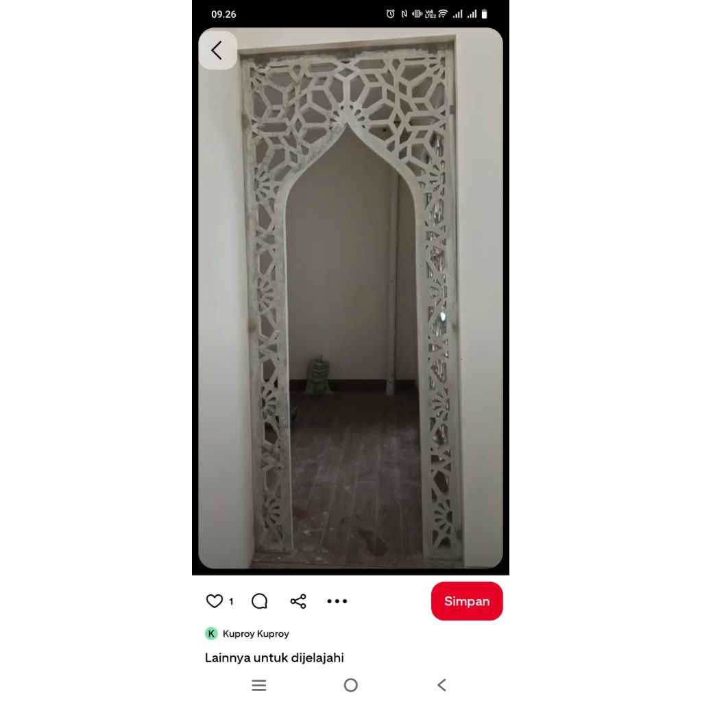 Ornamen Krawangan Mihrab