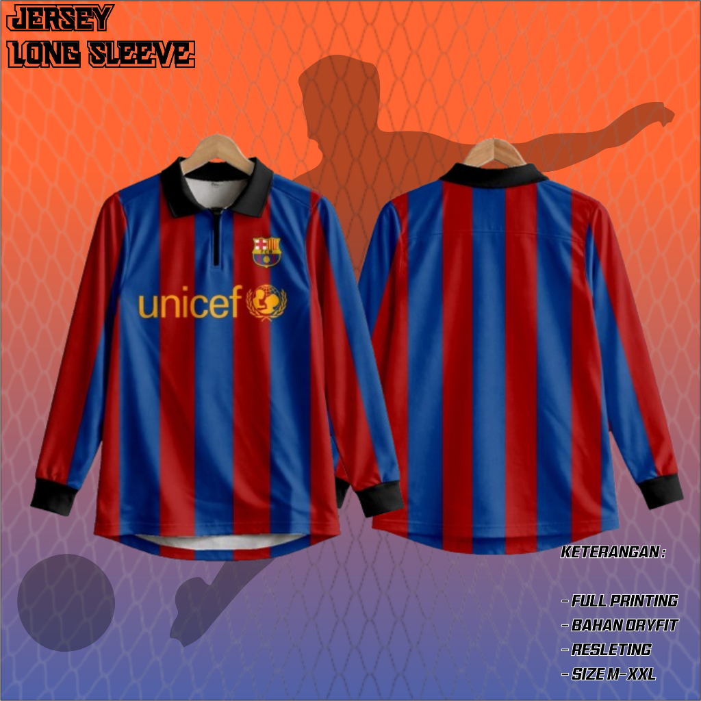 Jersey Longsleeve Barca Home - JERSEY RETRO FANTASY