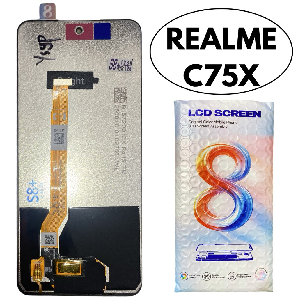 LCD ORIGINAL REALME C75X FULLSET BLACK