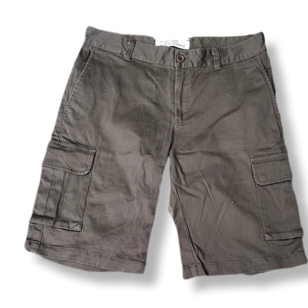 PLAC JEANS GREEN ARMY CARGO SHORT PANTS | CELANA PENDEK | MNZA