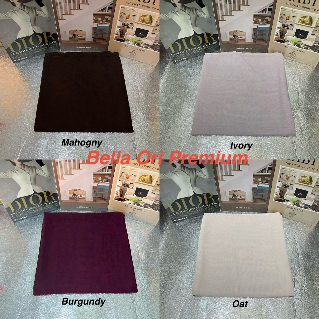 Hijab Segi Empat Bella Ori, Pollycotton Premium |Hijab Bella Square| By Nifara Onlshop