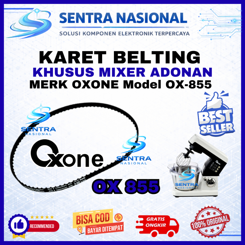KARET MIXER OXONE OX-855 ORIGINAL | BELTING MIXER OXONE OX855 KUALITAS BAGUS| VANBELT MIXER OXONE OX